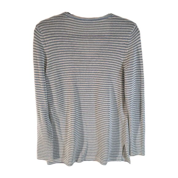 J McLaughlin Sweater Womens Medium Callum Knit Havana Yarn Beach Nautical Luxury - Picture 3 of 8